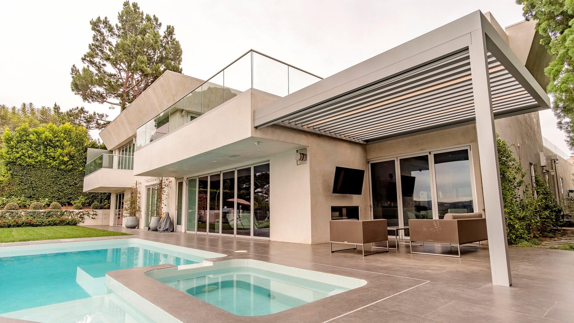 Luxe moderne poolhouse