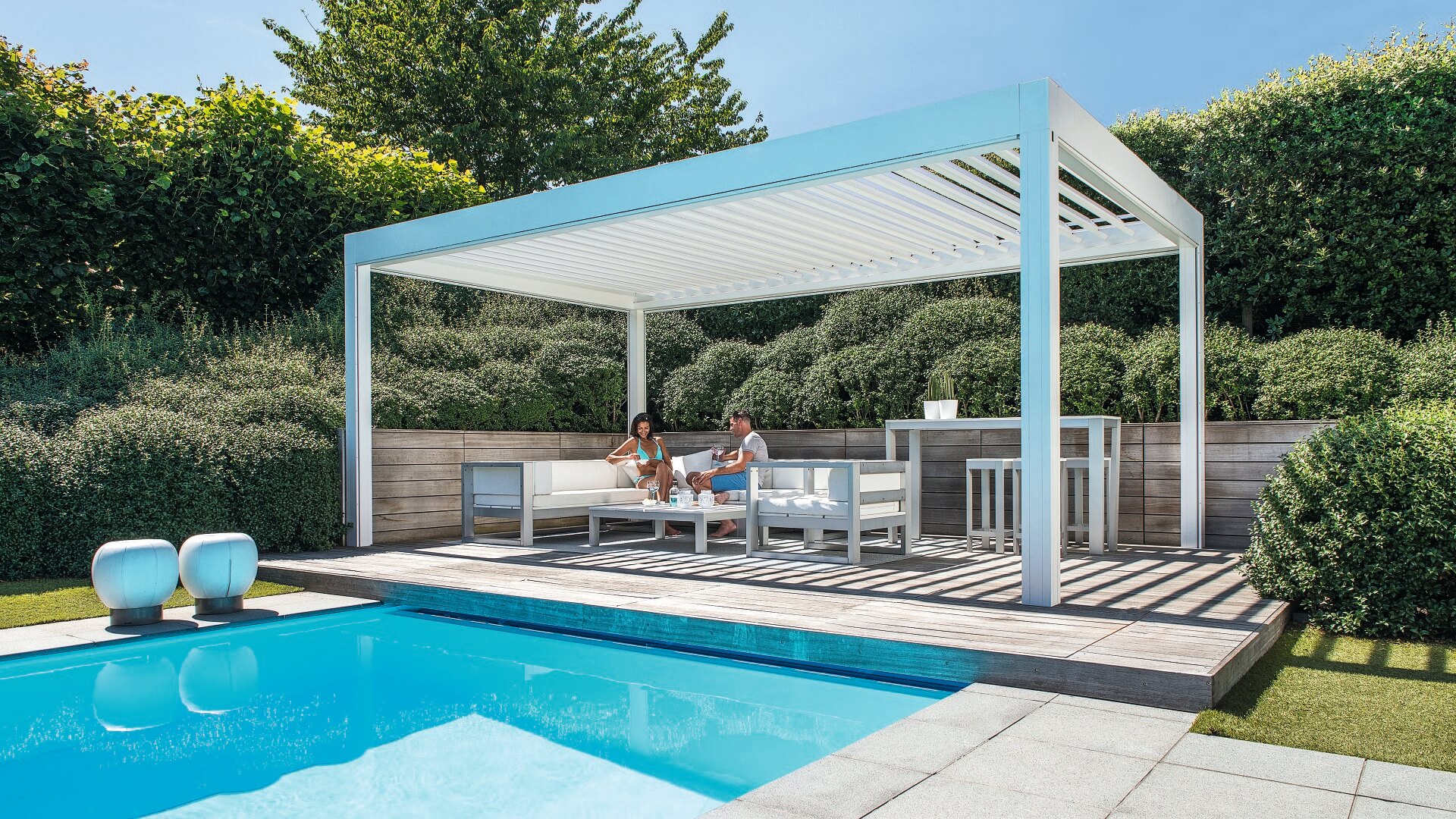 Luxe moderne poolhouse